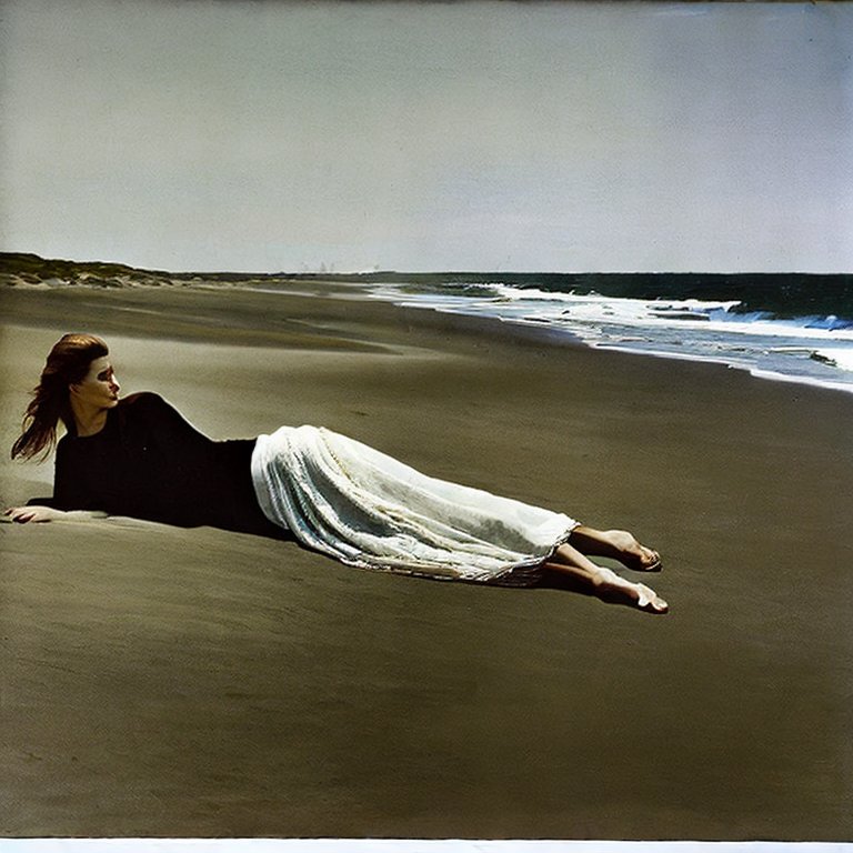 Charlotte, plage, étendue