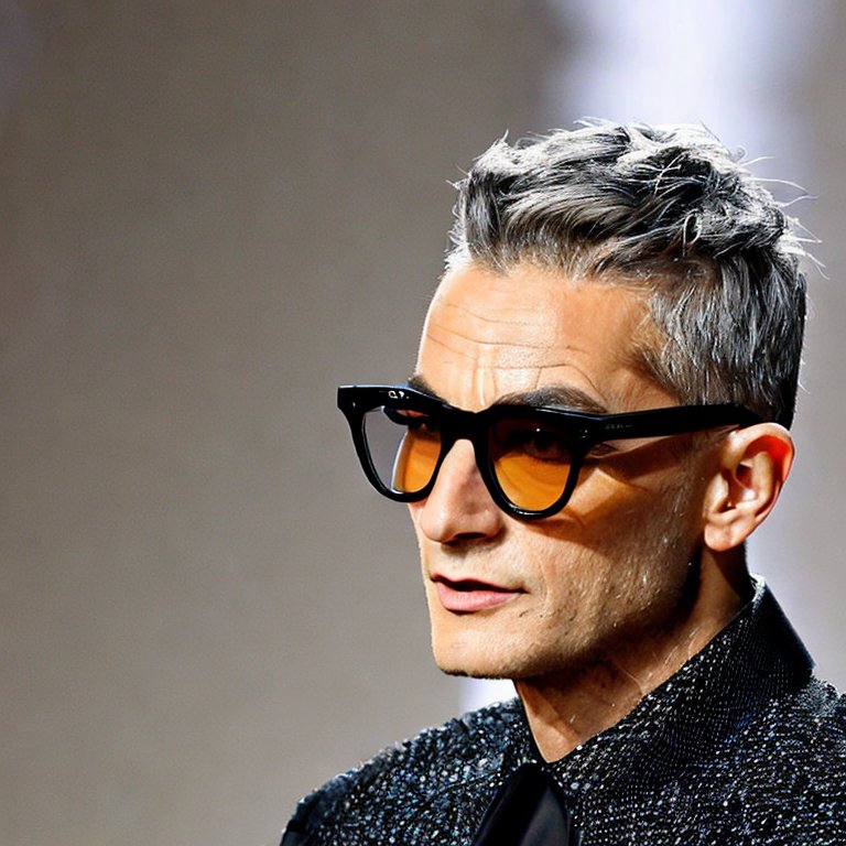 Rémy Fortier à un défilé de la semaine de la mode masculine à Milan